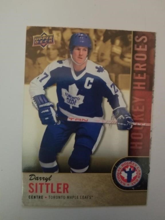 UD NHC Hockey Heroes Darryl Sittler