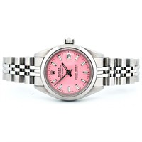 Rolex DateJust Stainless Steel Pink Index Lume 26