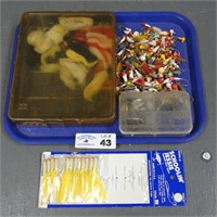 Assorted Fishing Tackle, Tube Insert Heads