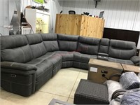 6 pc Reclining sectional with power recliners