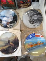 4 Vintage Railway Collectible Plates w/ Papers