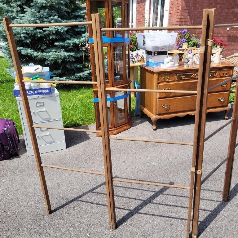 Vintage Clothes Drying Rack With Ironing Board