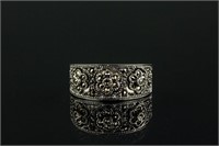 Sterling Silver Marcasite Ring, Retail $120