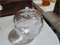 TIFFANY & CO CRYSTAL GLASS APPLE JAR
