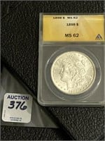 Graded 1898  Morgan Silver Dollar MS-62