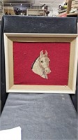 Horse Needlepoint Framed 22" x 18"