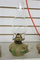 PAINTED OIL LAMP WITH FINGER HOLE 12"