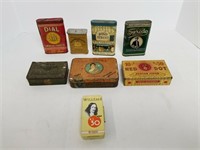 Lot Of 8 Vintage Tobacco Tins