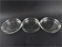 Lot of 3 Glass Dishes 4.5" Diameter