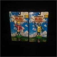 Vintage SNL Bobbing Mr. Bill & Sluggo figures NIP