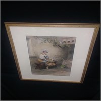 Framed Etching by Daniel Hernandez