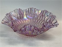 Fenton Colonial Pink Iridescent Carnival Glass