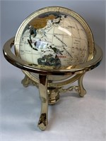 Semi Precious Gemstone Table Top World Globe With