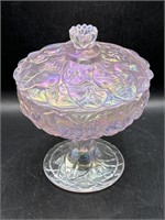 Fenton Glass Light Pink Covered Candy Dish