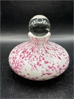 Pink and White Perfume Bottle 4”