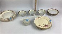 Ransom China Tea Cups and Saucers (4), Heart
