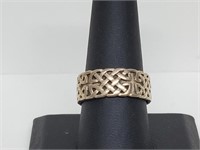 .925 Sterling Silver Peter Stone Celtic Band