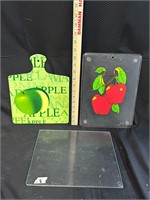 Glass Apple Themed Cutting Boards