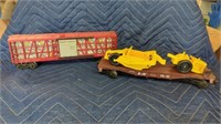 9121 L&N BROWN FLATBED CAR WITH 6434 POULTRY