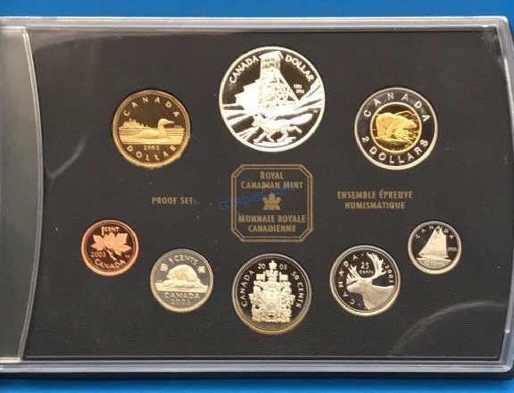 2003 Proof Double Dollar Coin Set