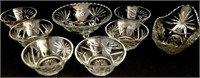 Vintage Pressed Glass Footed Bowls