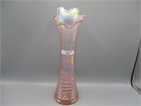 Imperial 12" pink Ripple vase