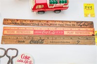 (3) Vintage Wooden Rulers