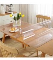 Clear Table Protector, 24 x 48in Clear Table Cover