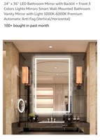 24" x 36" LED Bathroom Mirror w/ Backlit,