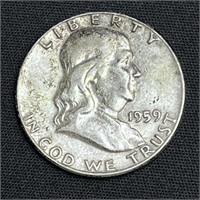 1959 Franklin Silver Half Dollar