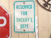 SHERIFF'S PARKING Metal Sign
