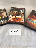 3 DVD’s rated R and PG 13
