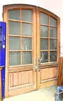 Pair of Wood Arched Front Doors