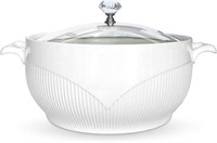 Ceramic Soup Tureen with Diamond Lid