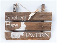 Handmade Spotted Hare Tavern Sign