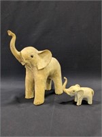 Elephants made from clam shells