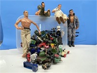 Bin Of Toy Cars And Soldier Dolls