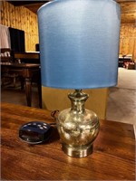 Blue Lamp & Alarm Clock