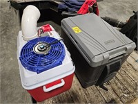 COLEMAN COOLER WITH CIGARETTE ADAPTER, COOLER