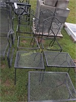 Wrought Iron Patio Set: (4) Rockers, (4) Chairs,