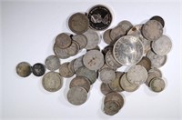 45-80% SILVER FOREIGN COINS MANY OLDER COINS