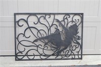 Large Black Metal Decorative Wall Garden Fairy