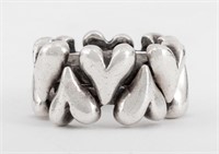 Margo Manhattan Interlocking Heart Silver Rings, 2