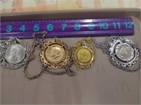 Lot of Coin Pendant Necklaces