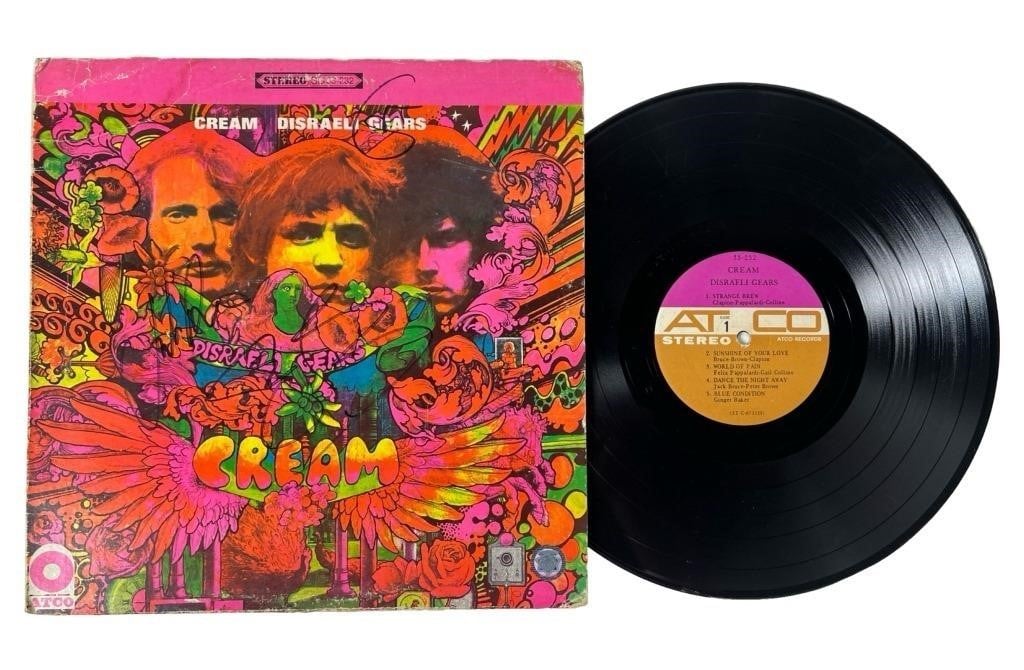 Cream "Disraeli Gears" Band Signed Album Cover