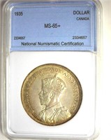 1935 Dollar NNC MS65+ Canada