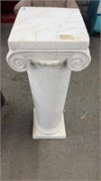 Fluted Ionic White Marble Pedestal, 30?