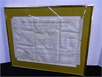 1825 Land Grant Signed by John Quincy Adams