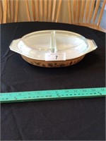Early American Pyrex divided dish