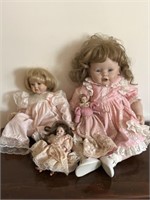 Dolls Dressed in Pink